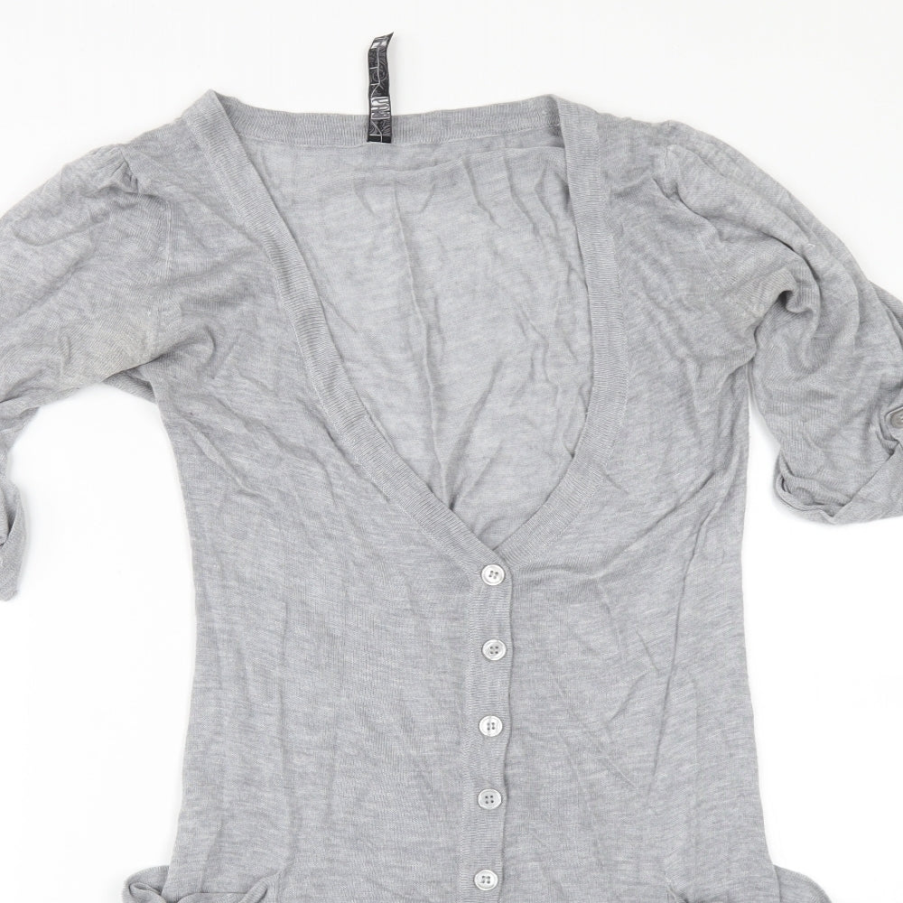 BAY Womens Grey   Cardigan Jumper Size 6