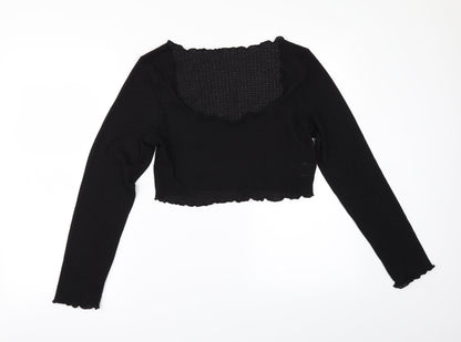 SheIn Womens Black   Cropped T-Shirt Size L