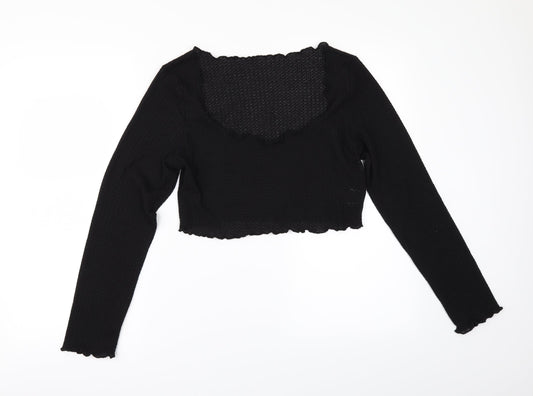 SheIn Womens Black   Cropped T-Shirt Size L