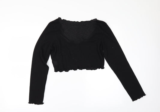 SheIn Womens Black   Cropped T-Shirt Size L