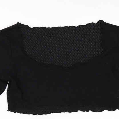 SheIn Womens Black   Cropped T-Shirt Size L