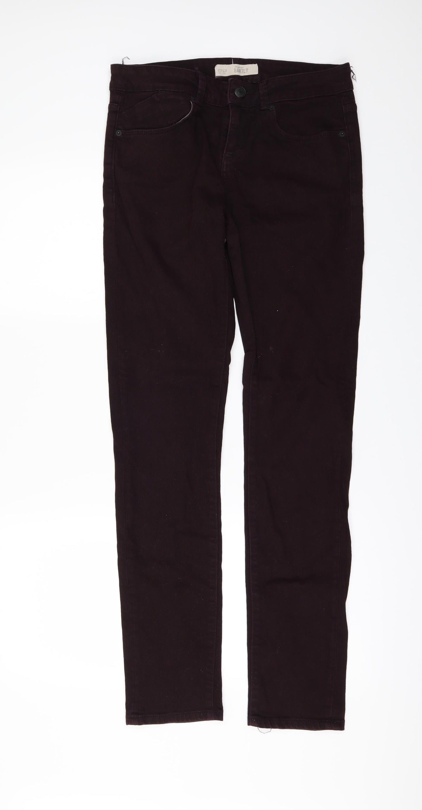 Topshop Womens Red  Denim Skinny Jeans Size 28 in L32 in