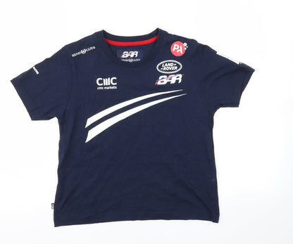 Additional front view of Henry Lloyd boys’ blue basic t-shirt, size L