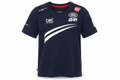 Front view of Henry Lloyd boys’ blue basic t-shirt, size L