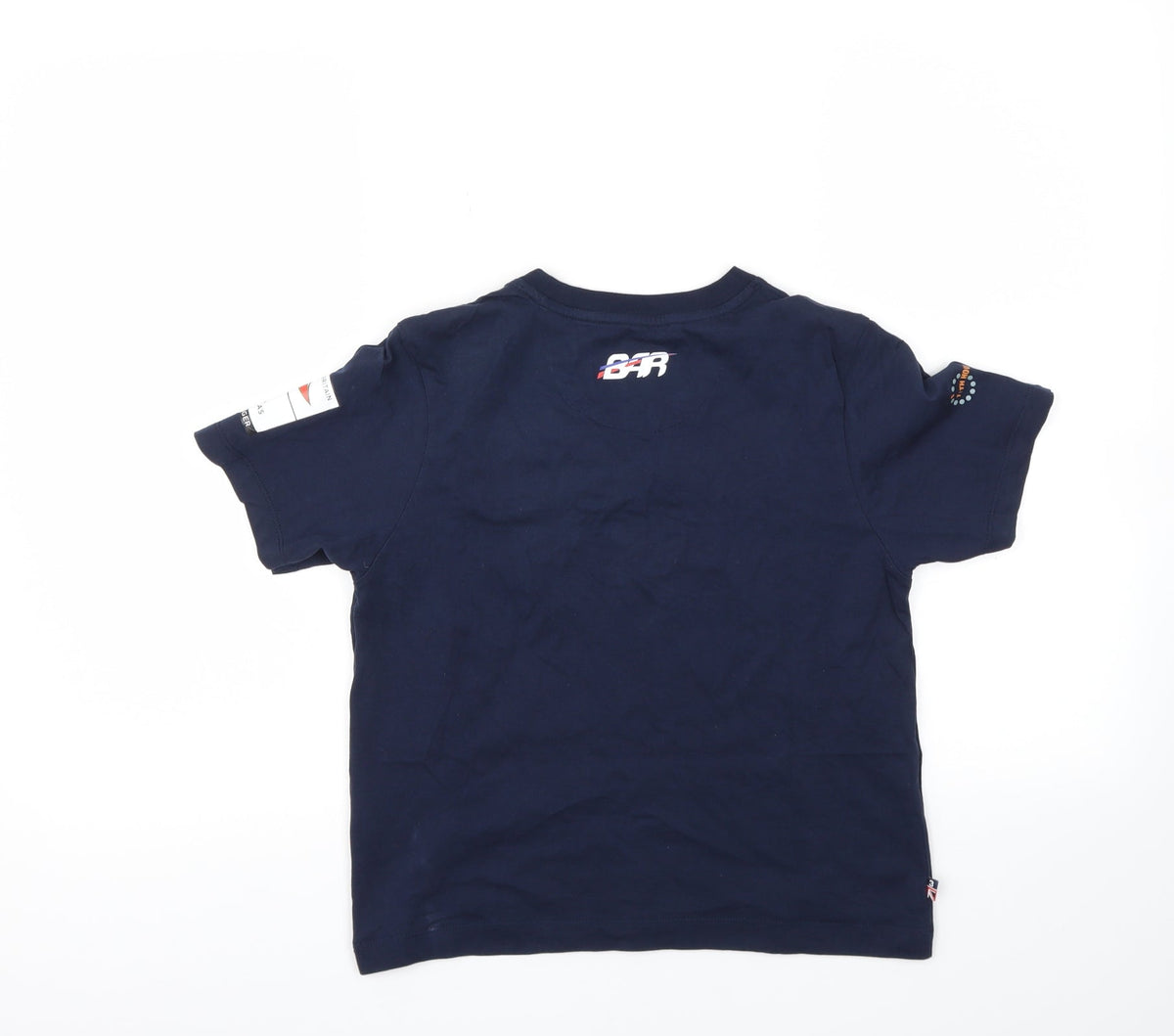 Back view of Henry Lloyd boys’ blue basic t-shirt, size L