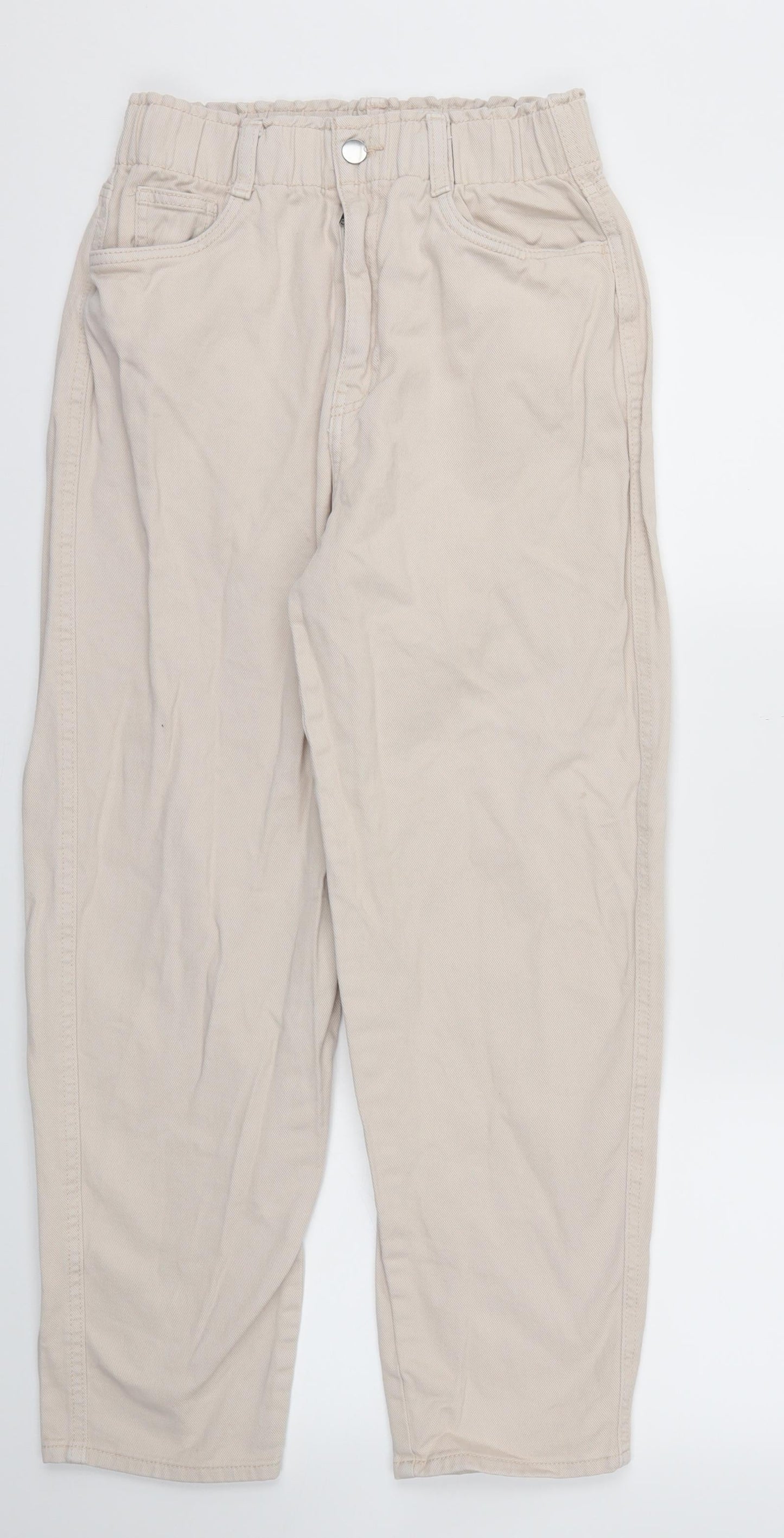 Womens UK Size 6 H&M Regular Fit Skinny Ivory Jeans