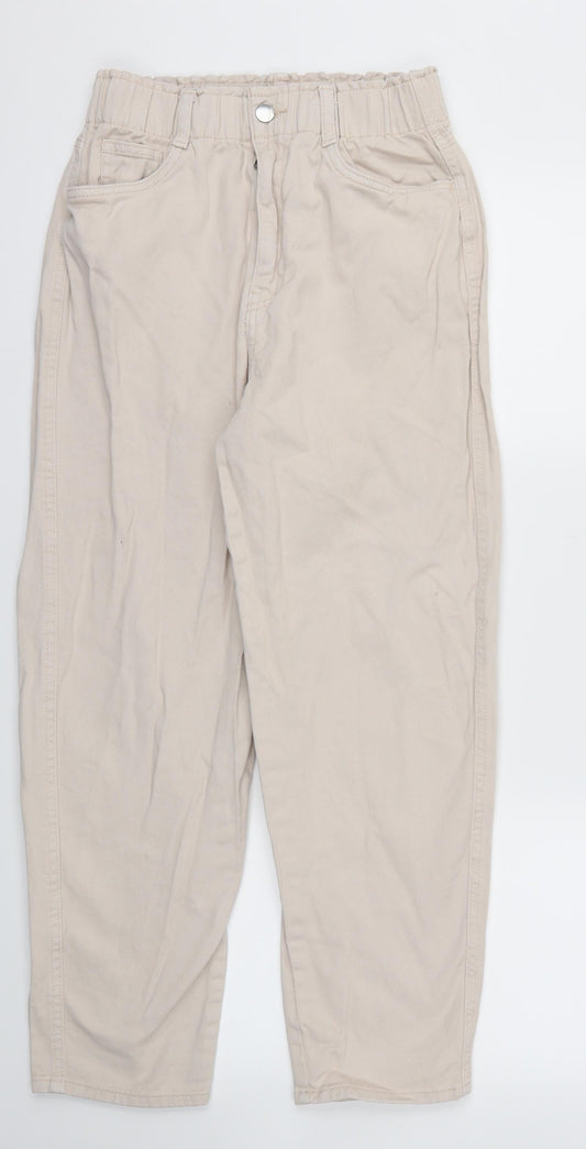 Womens UK Size 6 H&M Regular Fit Skinny Ivory Jeans