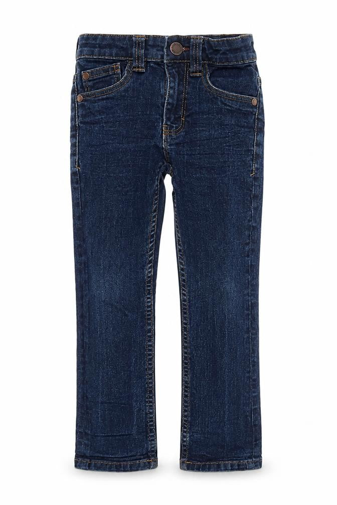 Front view of Next girls’ blue straight jeans, size 3, years