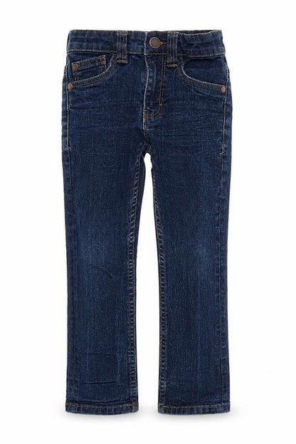 Front view of Next girls’ blue straight jeans, size 3, years