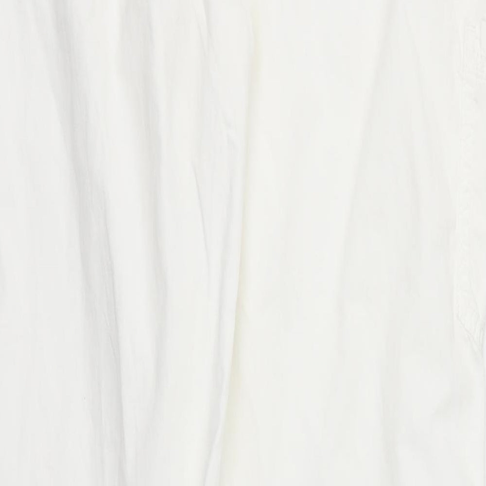 m&s Womens White   Trousers  Size L L31 in