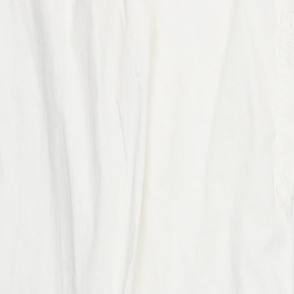 m&s Womens White   Trousers  Size L L31 in