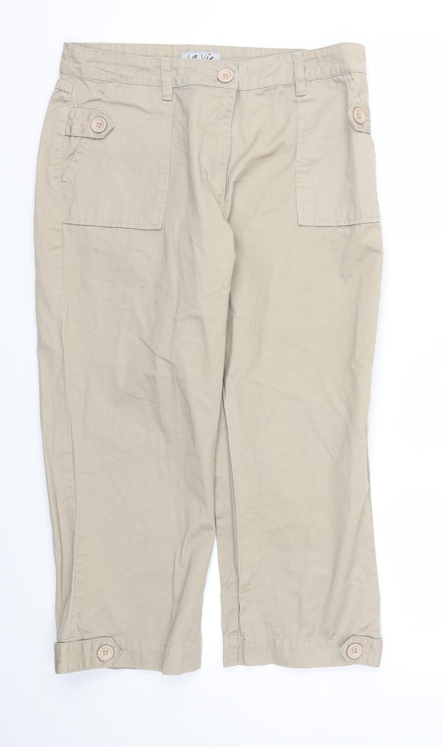 LA VIE  Womens Beige   Trousers  Size 12 L23 in