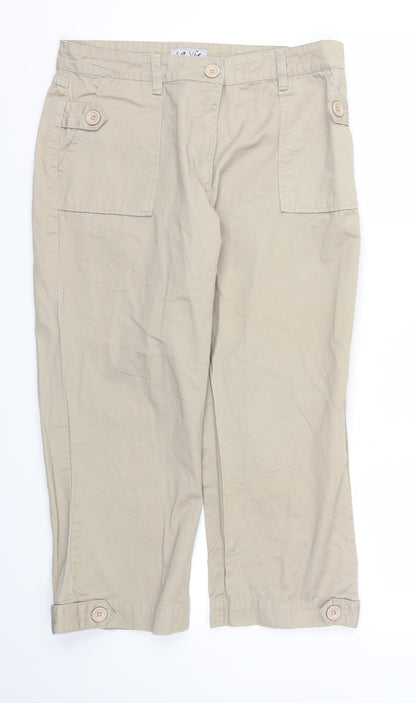 LA VIE  Womens Beige   Trousers  Size 12 L23 in