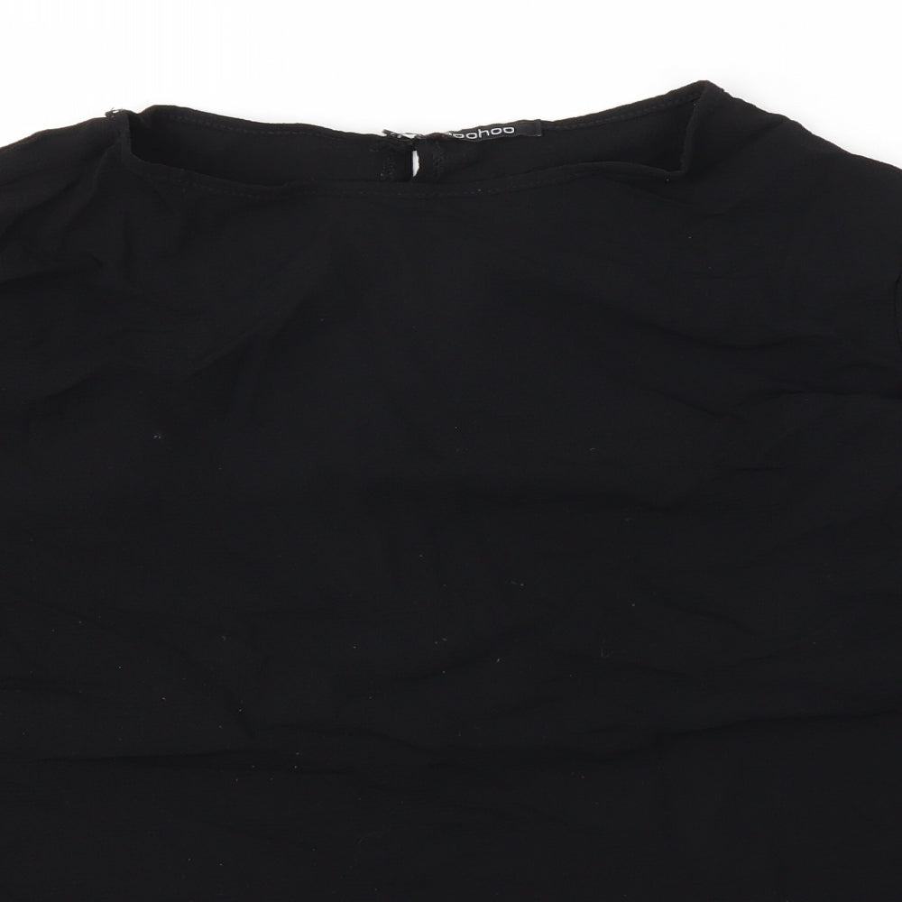 Boohoo Womens Black   Basic T-Shirt Size 14