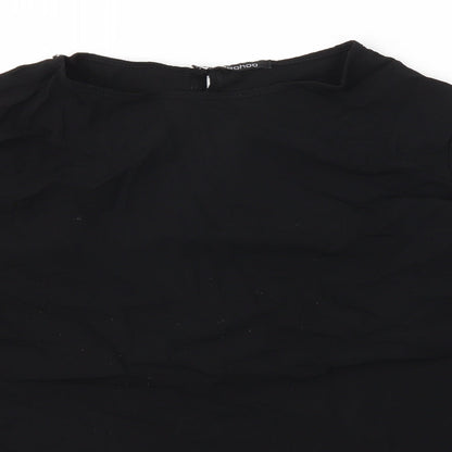Boohoo Womens Black   Basic T-Shirt Size 14