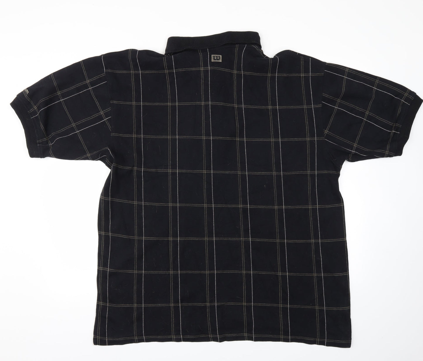 Wilson Mens Black Check   Polo Size M