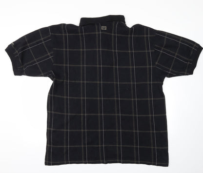 Wilson Mens Black Check   Polo Size M
