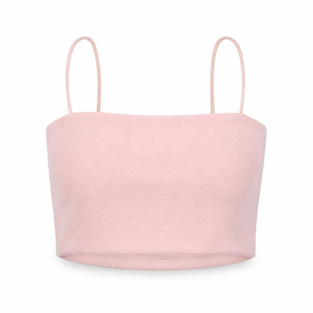 Womens UK Size 8 Boohoo Pink Cropped T-Shirt
