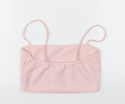 Boohoo Womens Pink   Cropped T-Shirt Size 8