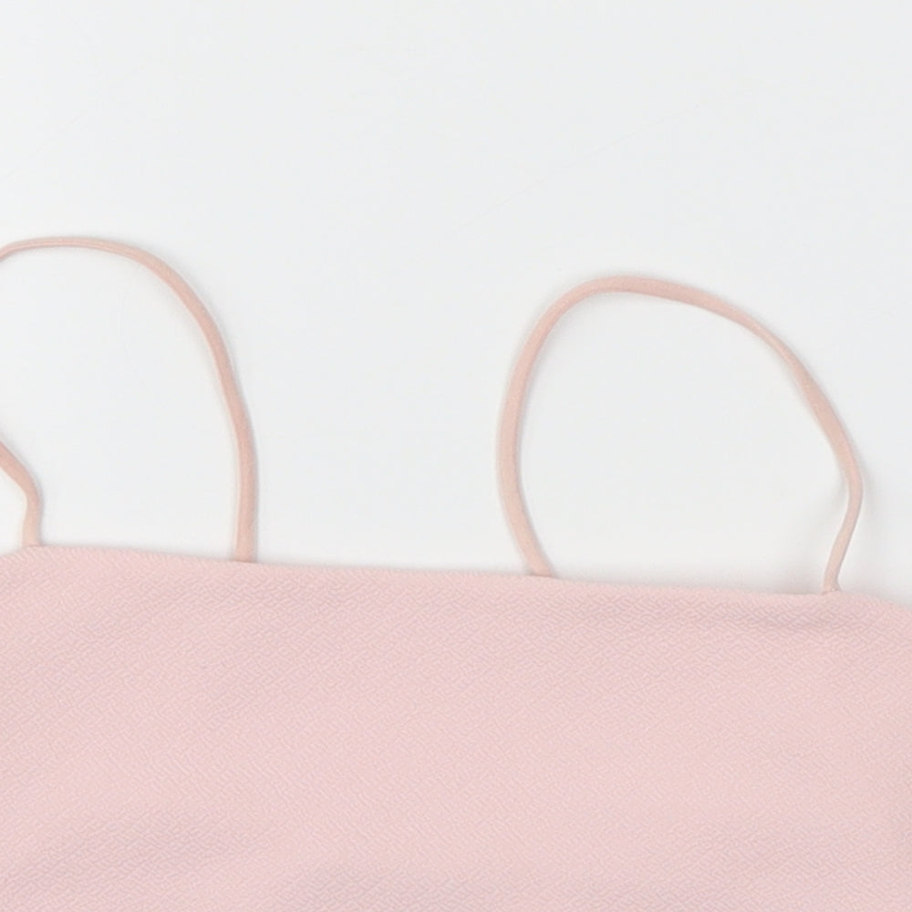 Boohoo Womens Pink   Cropped T-Shirt Size 8