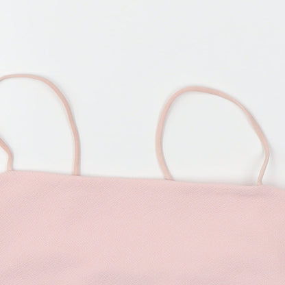 Boohoo Womens Pink   Cropped T-Shirt Size 8