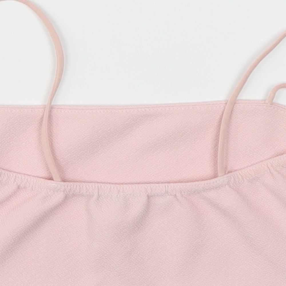 Boohoo Womens Pink   Cropped T-Shirt Size 8