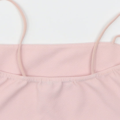 Boohoo Womens Pink   Cropped T-Shirt Size 8