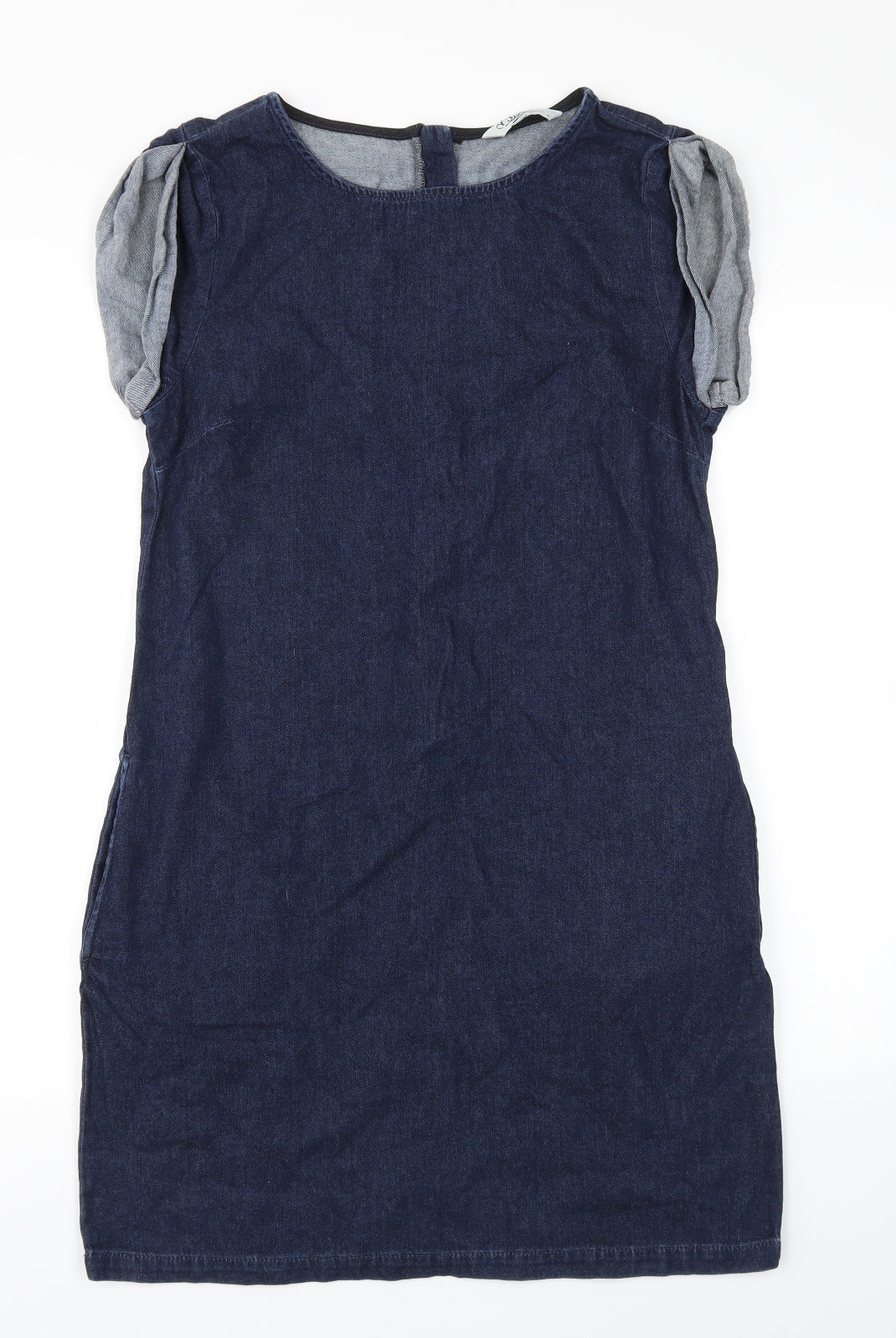 Additional front view of DENIM women’s blue a-line, size UK 12