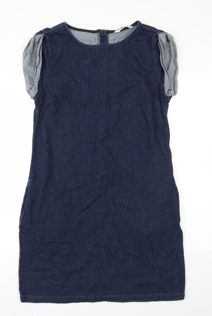 Additional front view of DENIM women’s blue a-line, size UK 12