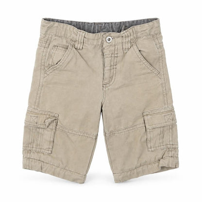Front view of PUMKIN PATCH boys’ beige capri trousers, size 24, months