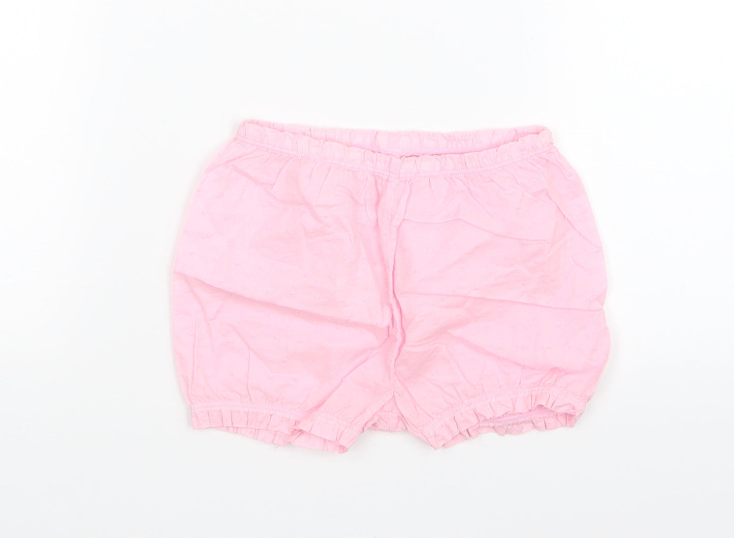 BHS Girls Pink   Cropped Trousers Size 9-12 Months