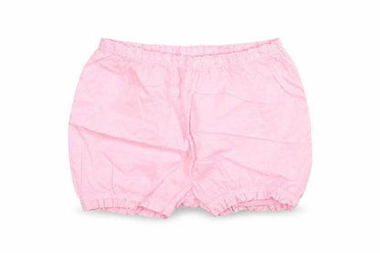 Front view of BHS girls’ pink cropped trousers, size 9-12, months