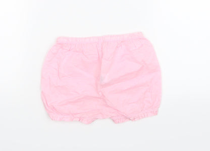 BHS Girls Pink   Cropped Trousers Size 9-12 Months