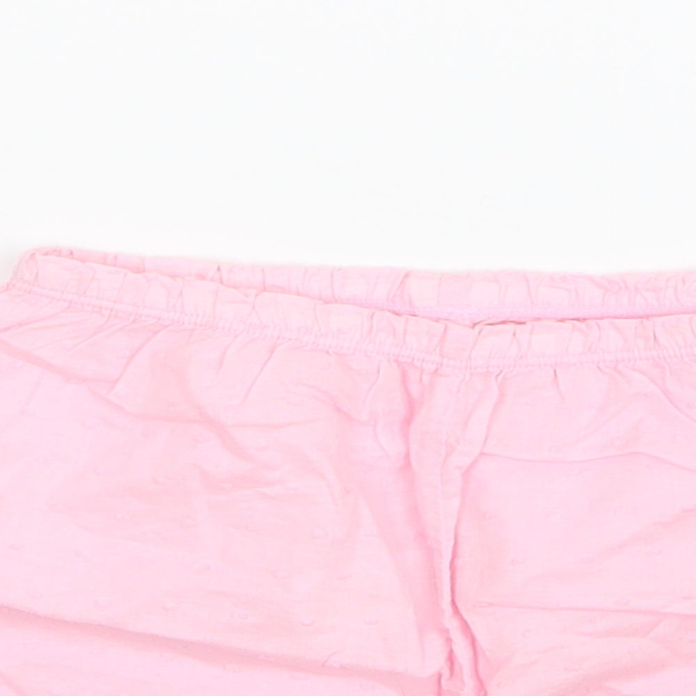 BHS Girls Pink   Cropped Trousers Size 9-12 Months