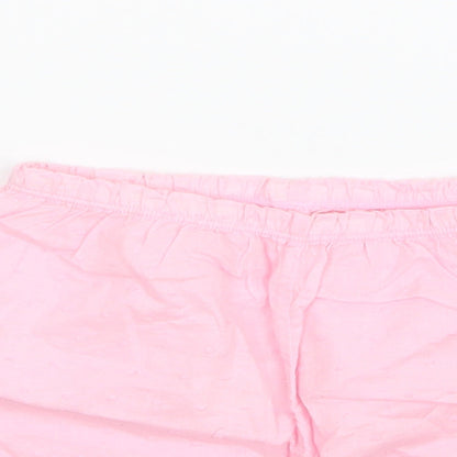 BHS Girls Pink   Cropped Trousers Size 9-12 Months