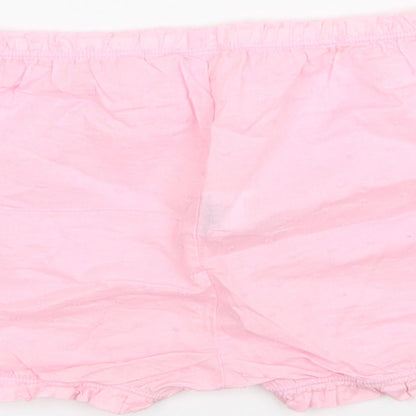 BHS Girls Pink   Cropped Trousers Size 9-12 Months