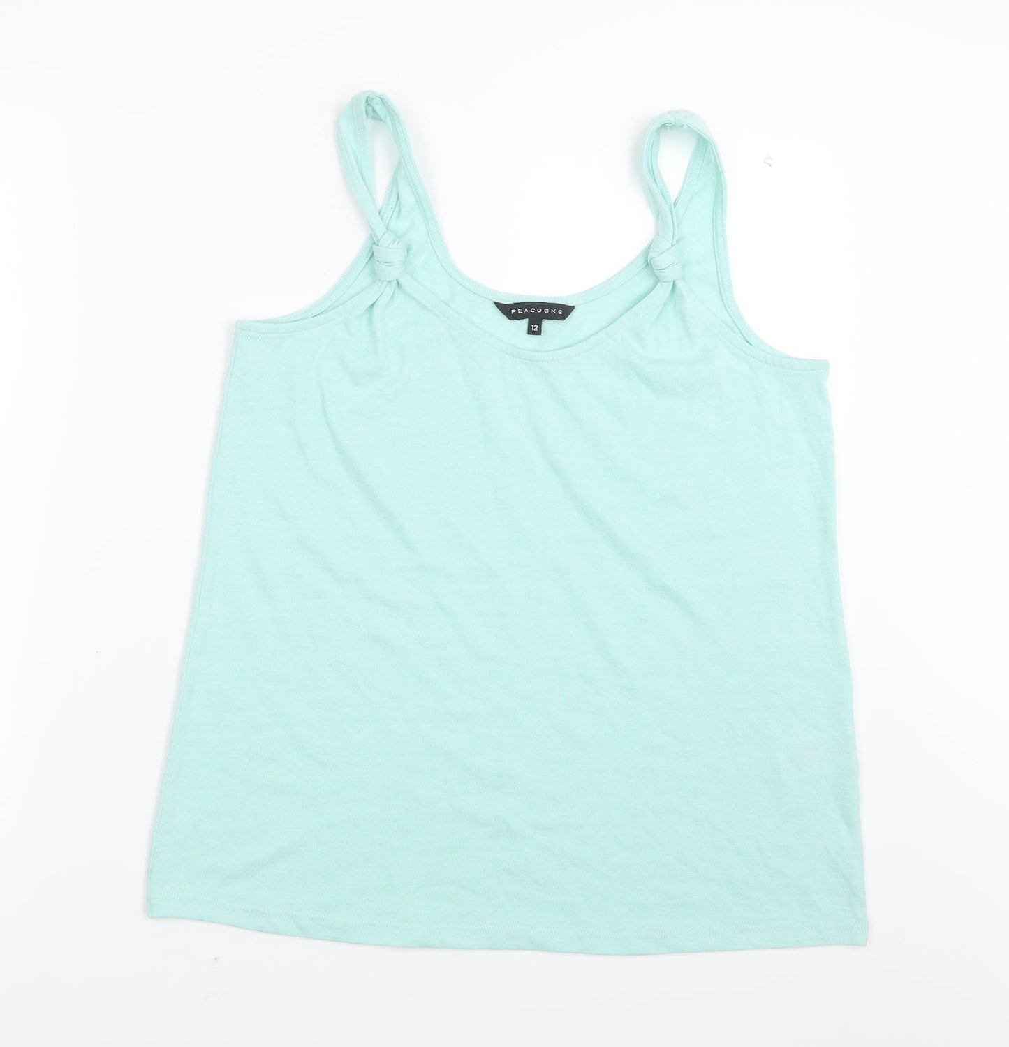 Womens UK Size 12 Peacocks Green Basic Tank