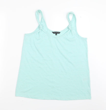 Womens UK Size 12 Peacocks Green Basic Tank