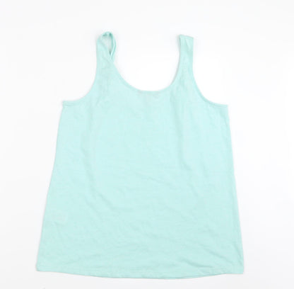 Womens UK Size 12 Peacocks Green Basic Tank