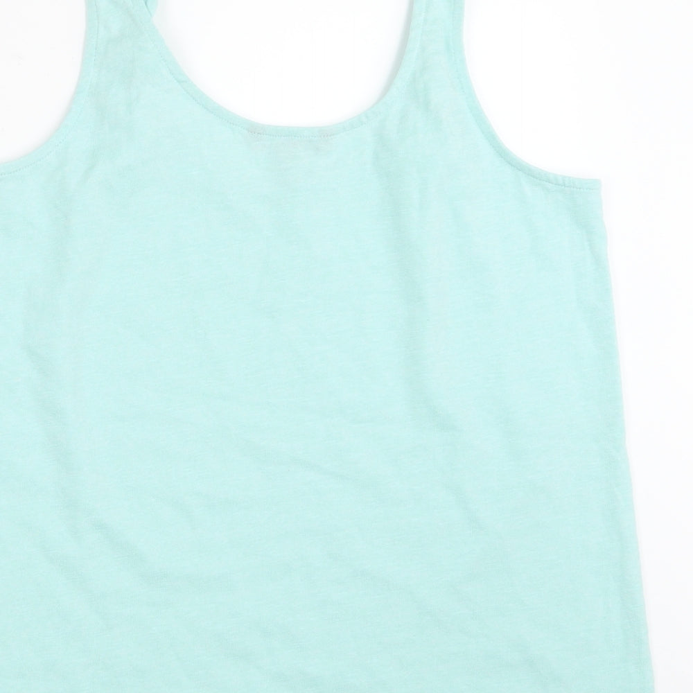 Womens UK Size 12 Peacocks Green Basic Tank
