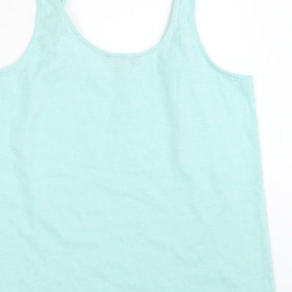 Womens UK Size 12 Peacocks Green Basic Tank