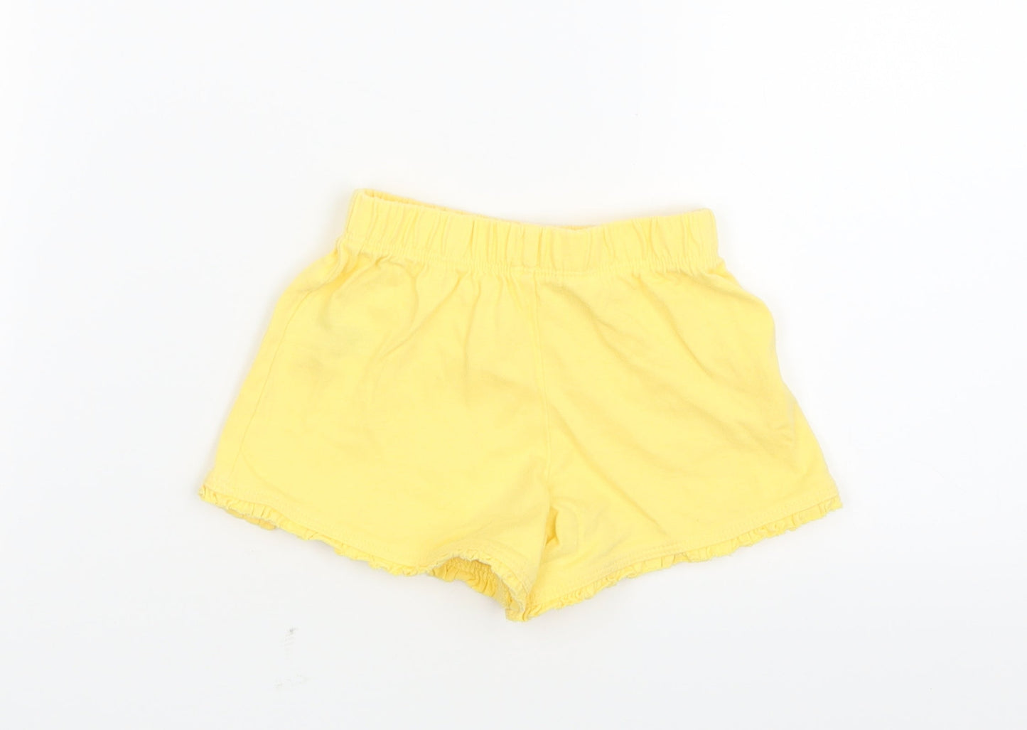 Mothercare Girls Yellow   Cropped Trousers Size 12-18 Months