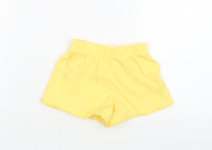 Mothercare Girls Yellow   Cropped Trousers Size 12-18 Months