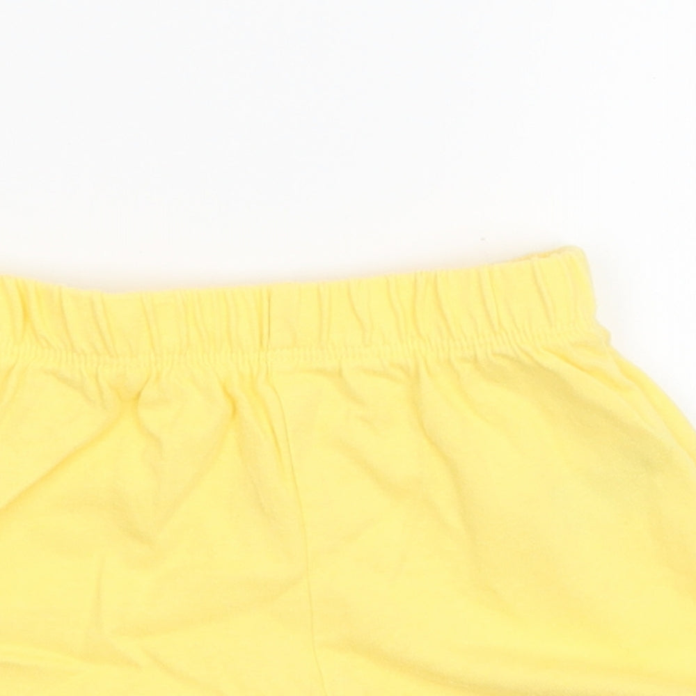 Mothercare Girls Yellow   Cropped Trousers Size 12-18 Months