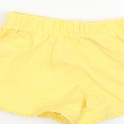 Mothercare Girls Yellow   Cropped Trousers Size 12-18 Months