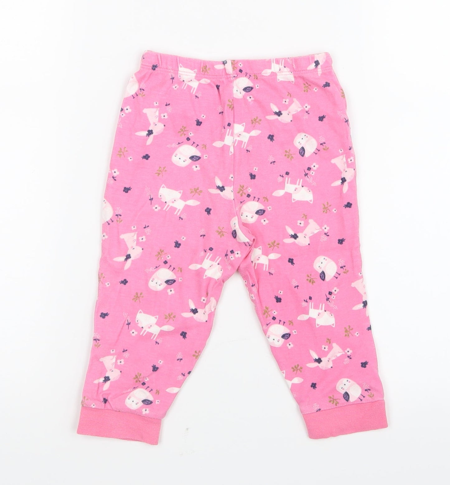 Primark Girls Pink Geometric  Capri Pyjama Pants Size 12-18 Months