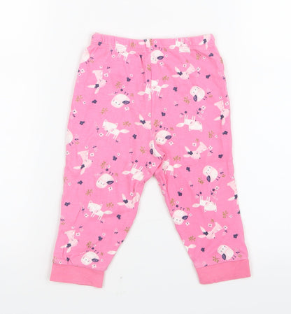 Primark Girls Pink Geometric  Capri Pyjama Pants Size 12-18 Months