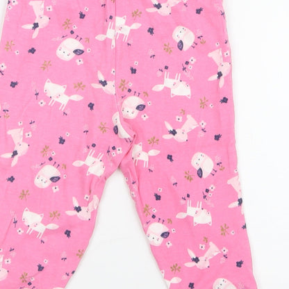 Primark Girls Pink Geometric  Capri Pyjama Pants Size 12-18 Months