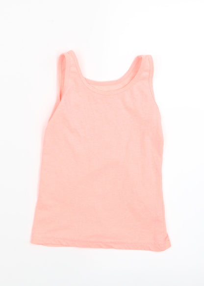 Primark Girls Orange   Basic Tank Size 5-6 Years