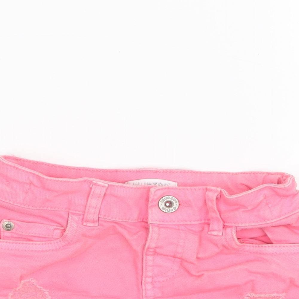 Blue Zoo Girls Pink  Denim Boyfriend Shorts Size 5 Years